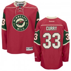 Minnesota Wild John Curry Official Red Reebok Premier Adult Home NHL Hockey Jersey