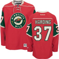 Minnesota Wild Josh Harding Official Red Reebok Authentic Adult Home NHL Hockey Jersey