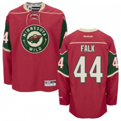Minnesota Wild Justin Falk Official Red Reebok Authentic Adult Home NHL Hockey Jersey