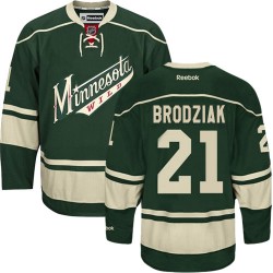 Minnesota Wild Kyle Brodziak Official Green Reebok Authentic Adult Third NHL Hockey Jersey