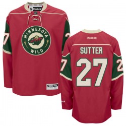 Minnesota Wild Brett Sutter Official Red Reebok Premier Adult Home NHL Hockey Jersey