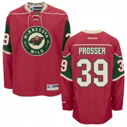 Minnesota Wild Nate Prosser Official Red Reebok Authentic Adult Home NHL Hockey Jersey