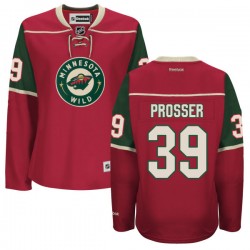 Minnesota Wild Nate Prosser Official Red Reebok Authentic Women's Home NHL Hockey Jersey