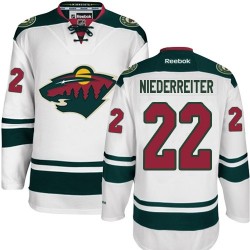 Minnesota Wild Nino Niederreiter Official White Reebok Premier Adult Away NHL Hockey Jersey