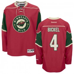 Minnesota Wild Stu Bickel Official Red Reebok Premier Adult Home NHL Hockey Jersey