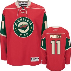 Minnesota Wild Zach Parise Official Red Reebok Authentic Adult Home NHL Hockey Jersey