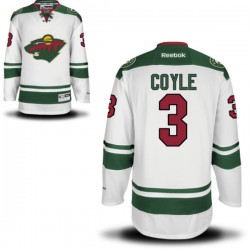 Minnesota Wild Charlie Coyle Official White Reebok Authentic Women's Away NHL Hockey Jersey