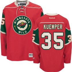 Minnesota Wild Darcy Kuemper Official Red Reebok Authentic Adult Home NHL Hockey Jersey