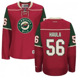 Minnesota Wild Erik Haula Official Red Reebok Authentic Women's Home NHL Hockey Jersey