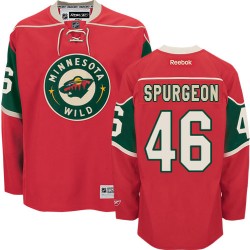 Minnesota Wild Jared Spurgeon Official Red Reebok Premier Adult Home NHL Hockey Jersey