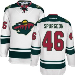 Minnesota Wild Jared Spurgeon Official White Reebok Premier Adult Away NHL Hockey Jersey