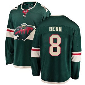 Minnesota Wild Jordie Benn Official Green Fanatics Branded Breakaway Youth Home NHL Hockey Jersey