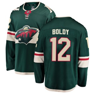 Minnesota Wild Matt Boldy Official Green Fanatics Branded Breakaway Youth Home NHL Hockey Jersey