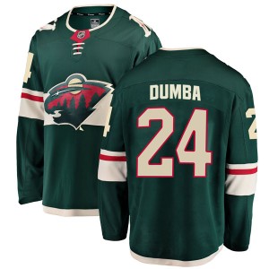 Minnesota Wild Matt Dumba Official Green Fanatics Branded Breakaway Youth Home NHL Hockey Jersey