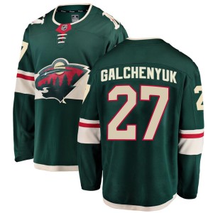Minnesota Wild Alex Galchenyuk Official Green Fanatics Branded Breakaway Youth Home NHL Hockey Jersey