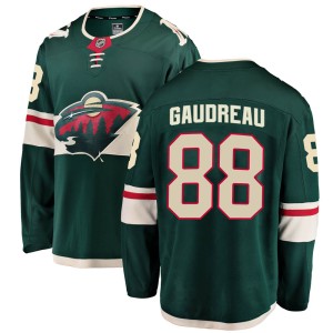 Minnesota Wild Frederick Gaudreau Official Green Fanatics Branded Breakaway Youth Home NHL Hockey Jersey