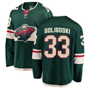 Minnesota Wild Alex Goligoski Official Green Fanatics Branded Breakaway Youth Home NHL Hockey Jersey