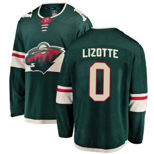 Minnesota Wild Jon Lizotte Official Green Fanatics Branded Breakaway Youth Home NHL Hockey Jersey
