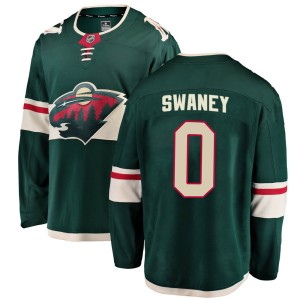 Minnesota Wild Nick Swaney Official Green Fanatics Branded Breakaway Youth Home NHL Hockey Jersey