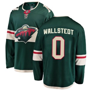 Minnesota Wild Jesper Wallstedt Official Green Fanatics Branded Breakaway Youth Home NHL Hockey Jersey