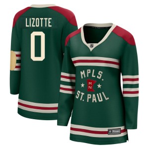 Minnesota Wild Jon Lizotte Official Green Fanatics Branded Breakaway Women's 2022 Winter Classic NHL Hockey Jersey