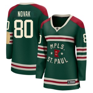 Minnesota Wild Pavel Novak Official Green Fanatics Branded Breakaway Women's 2022 Winter Classic NHL Hockey Jersey