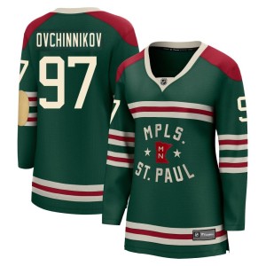Minnesota Wild Dmitry Ovchinnikov Official Green Fanatics Branded Breakaway Women's 2022 Winter Classic NHL Hockey Jersey