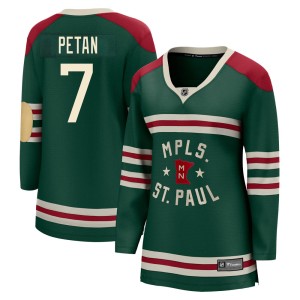 Minnesota Wild Nic Petan Official Green Fanatics Branded Breakaway Women's 2022 Winter Classic NHL Hockey Jersey