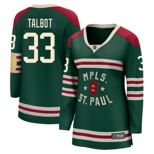 Minnesota Wild Cam Talbot Official Green Fanatics Branded Breakaway Women's 2022 Winter Classic NHL Hockey Jersey