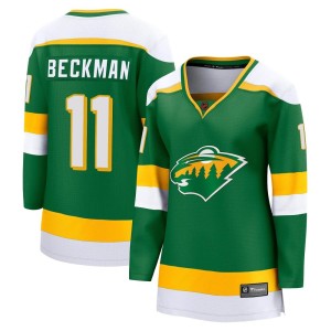 Minnesota Wild Adam Beckman Official Green Fanatics Branded Breakaway Women's Special Edition 2.0 NHL Hockey Jersey