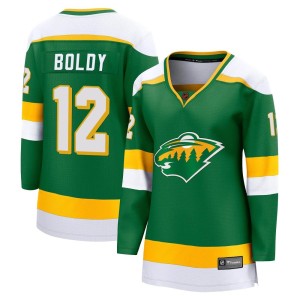 Minnesota Wild Matt Boldy Official Green Fanatics Branded Breakaway Women's Special Edition 2.0 NHL Hockey Jersey