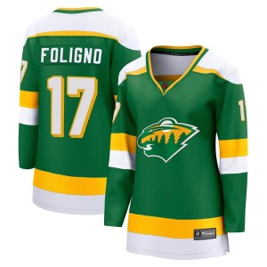 Minnesota Wild Marcus Foligno Official Green Fanatics Branded Breakaway Women's Special Edition 2.0 NHL Hockey Jersey