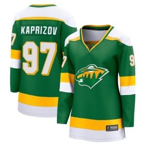 Minnesota Wild Kirill Kaprizov Official Green Fanatics Branded Breakaway Women's Special Edition 2.0 NHL Hockey Jersey