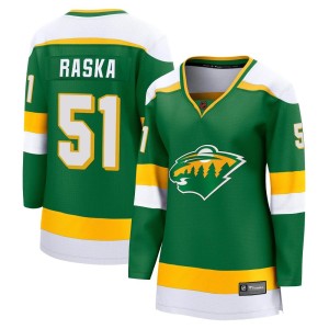 Minnesota Wild Adam Raska Official Green Fanatics Branded Breakaway Women's Special Edition 2.0 NHL Hockey Jersey