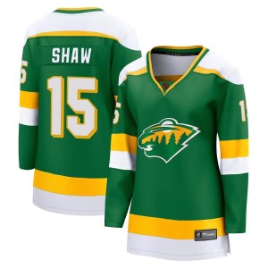Minnesota Wild Mason Shaw Official Green Fanatics Branded Breakaway Women's Special Edition 2.0 NHL Hockey Jersey