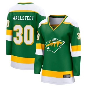 Minnesota Wild Jesper Wallstedt Official Green Fanatics Branded Breakaway Women's Special Edition 2.0 NHL Hockey Jersey
