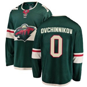Minnesota Wild Dmitry Ovchinnikov Official Green Fanatics Branded Breakaway Adult Home NHL Hockey Jersey