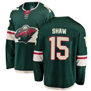 Minnesota Wild Mason Shaw Official Green Fanatics Branded Breakaway Adult Home NHL Hockey Jersey