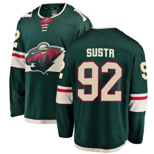 Minnesota Wild Andrej Sustr Official Green Fanatics Branded Breakaway Adult Home NHL Hockey Jersey
