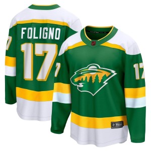Minnesota Wild Marcus Foligno Official Green Fanatics Branded Breakaway Youth Special Edition 2.0 NHL Hockey Jersey