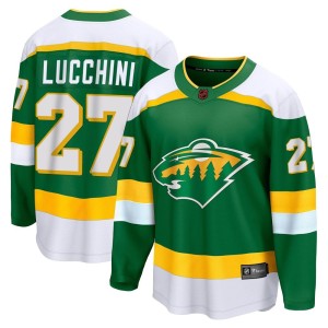 Minnesota Wild Jacob Lucchini Official Green Fanatics Branded Breakaway Youth Special Edition 2.0 NHL Hockey Jersey