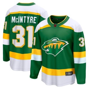 Minnesota Wild Zane McIntyre Official Green Fanatics Branded Breakaway Youth Special Edition 2.0 NHL Hockey Jersey