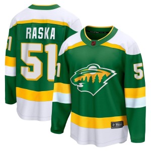 Minnesota Wild Adam Raska Official Green Fanatics Branded Breakaway Youth Special Edition 2.0 NHL Hockey Jersey