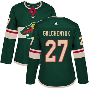 Minnesota Wild Alex Galchenyuk Official Green Adidas Authentic Women's Home NHL Hockey Jersey