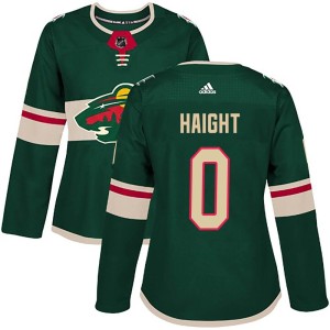 Minnesota Wild Hunter Haight Official Green Adidas Authentic Women's Home NHL Hockey Jersey