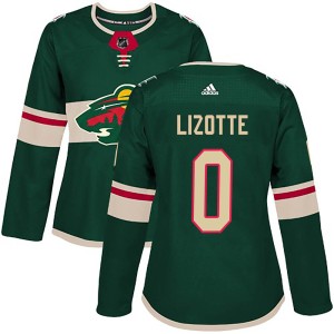 Minnesota Wild Jon Lizotte Official Green Adidas Authentic Women's Home NHL Hockey Jersey