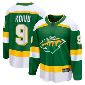 Minnesota Wild Mikko Koivu Official Green Fanatics Branded Breakaway Adult Special Edition 2.0 NHL Hockey Jersey