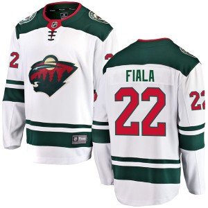 Minnesota Wild Kevin Fiala Official White Fanatics Branded Breakaway Youth Away NHL Hockey Jersey