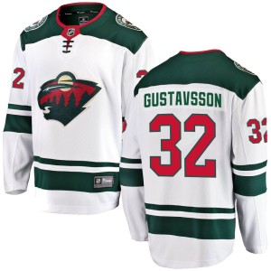 Minnesota Wild Filip Gustavsson Official White Fanatics Branded Breakaway Youth Away NHL Hockey Jersey