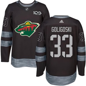 Minnesota Wild Alex Goligoski Official Black Authentic Adult 1917-2017 100th Anniversary NHL Hockey Jersey